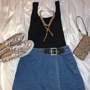 Simple black body suit